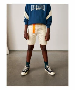 Padro Straight Leg Shorts Ecru Bellerose Fashion Teen, Children -Bellerose Elegant Shop padro straight leg shorts ecru bellerose fashion teen children 2