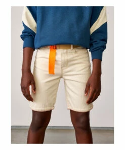 Padro Straight Leg Shorts Ecru Bellerose Fashion Teen, Children -Bellerose Elegant Shop padro straight leg shorts ecru bellerose fashion teen children 3