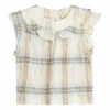 Palms Checked Blouse Beige Bellerose Fashion Teen, Children