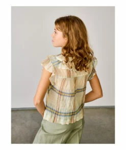 Palms Checked Blouse Beige Bellerose Fashion Teen, Children 14 Palms Checked Blouse Beige Bellerose Fashion Teen, Children -Bellerose Elegant Shop palms checked blouse beige bellerose fashion teen children 5