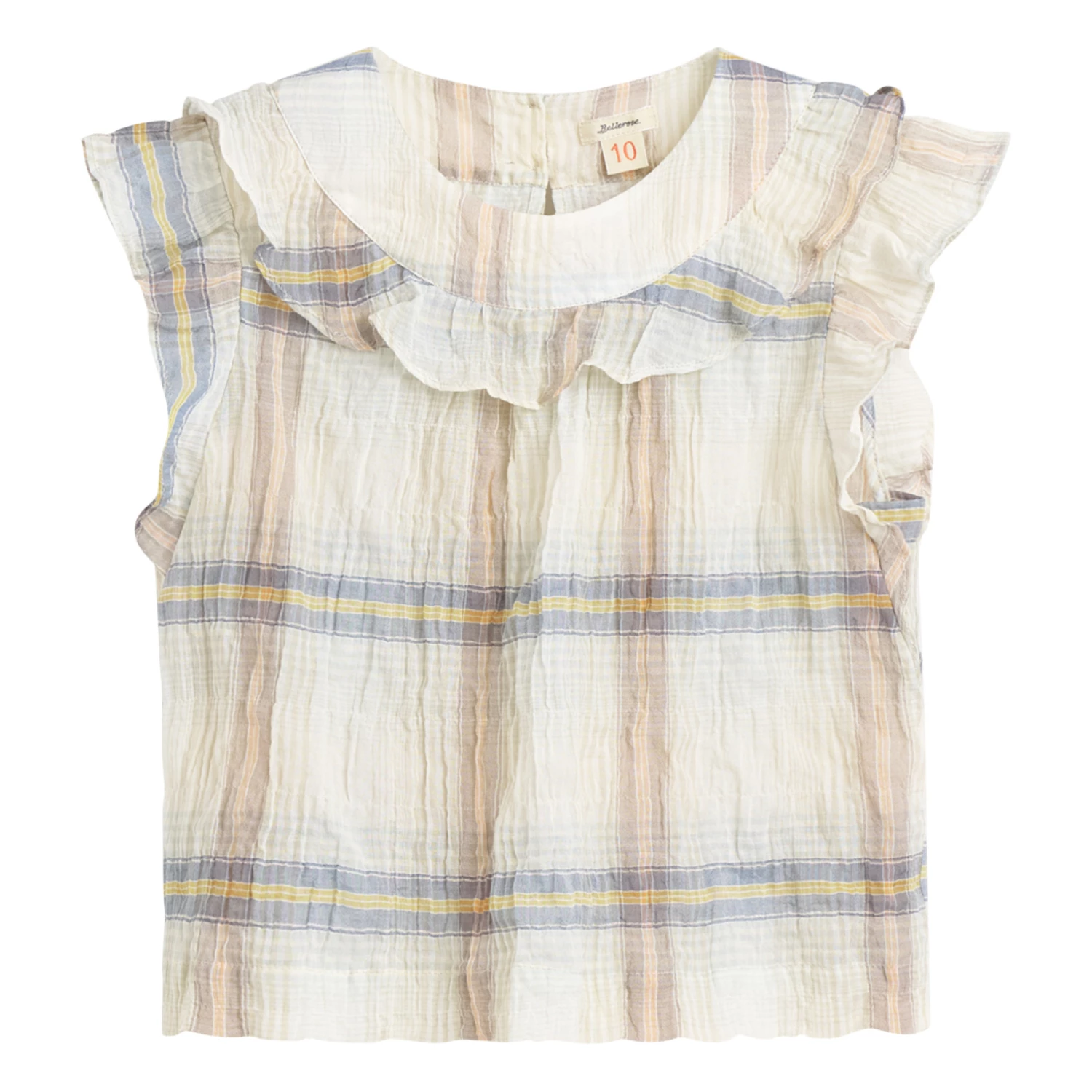 Palms Checked Blouse Beige Bellerose Fashion Teen, Children 1 Palms Checked Blouse Beige Bellerose Fashion Teen, Children