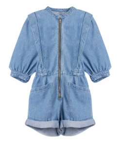 Pardon Denim Playsuit Denim blue Bellerose Fashion Teen, Children
