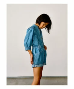 Pardon Denim Playsuit Denim blue Bellerose Fashion Teen, Children -Bellerose Elegant Shop pardon denim playsuit denim blue bellerose fashion teen children 3