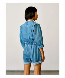 Pardon Denim Playsuit Denim blue Bellerose Fashion Teen, Children -Bellerose Elegant Shop pardon denim playsuit denim blue bellerose fashion teen children 4
