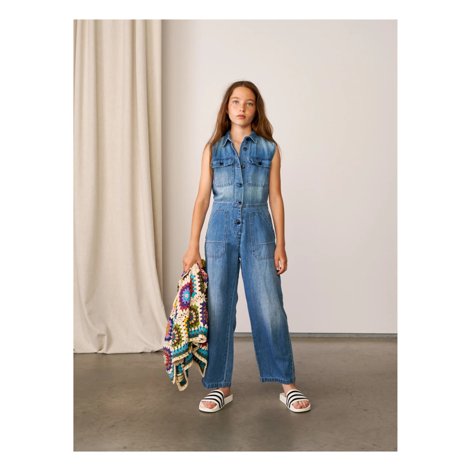 Parole Jumpsuit Denim blue Bellerose Fashion Teen, Children 2 Parole Jumpsuit Denim blue Bellerose Fashion Teen, Children - Image 2