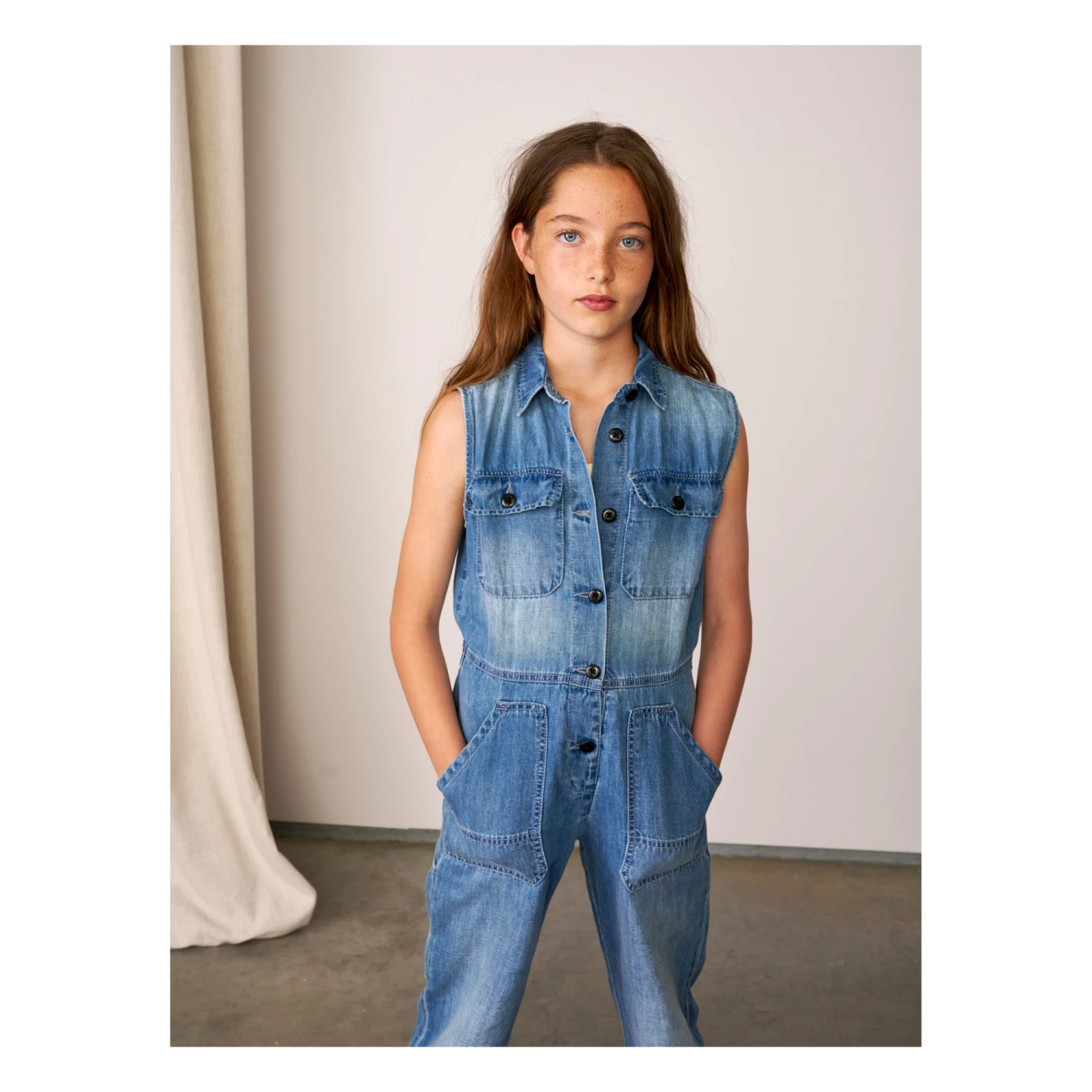 Parole Jumpsuit Denim blue Bellerose Fashion Teen, Children 6 Parole Jumpsuit Denim blue Bellerose Fashion Teen, Children - Image 6