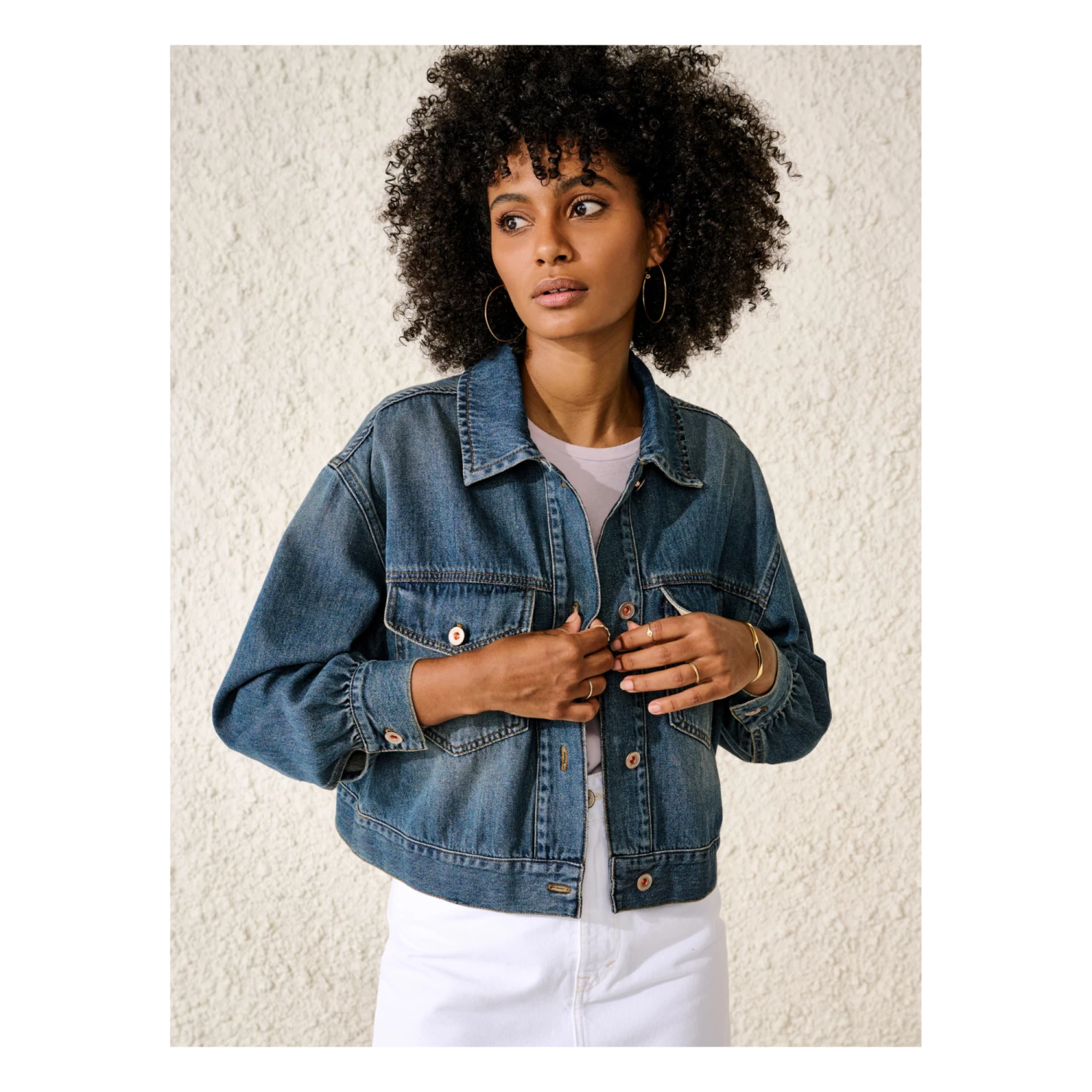 Paulo Denim Jacket - Women’s Collection - Blue Bellerose Fashion Adult 2 Paulo Denim Jacket - Women’s Collection - Blue Bellerose Fashion Adult - Image 2