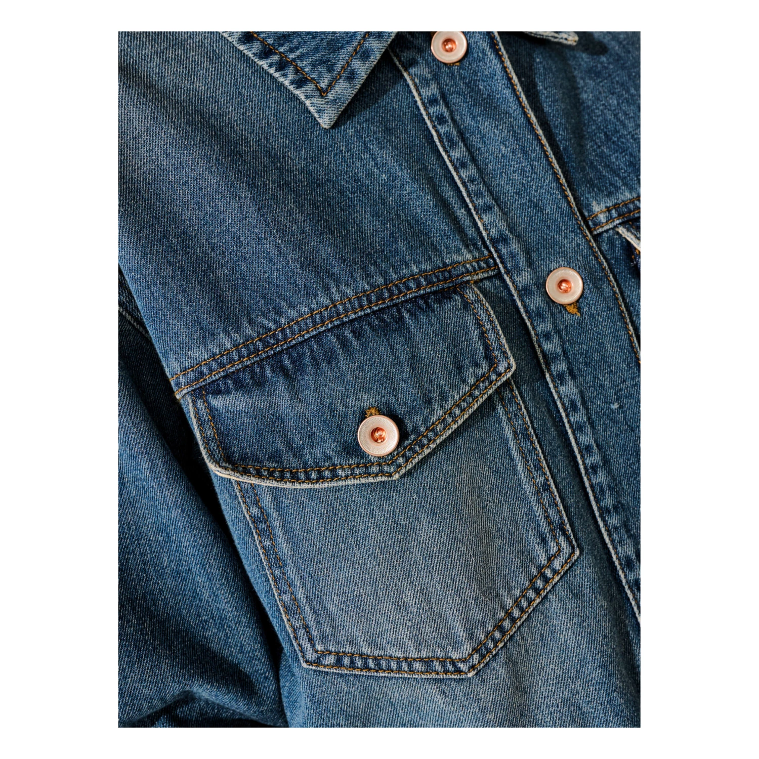 Paulo Denim Jacket - Women’s Collection - Blue Bellerose Fashion Adult 3 Paulo Denim Jacket - Women’s Collection - Blue Bellerose Fashion Adult - Image 3