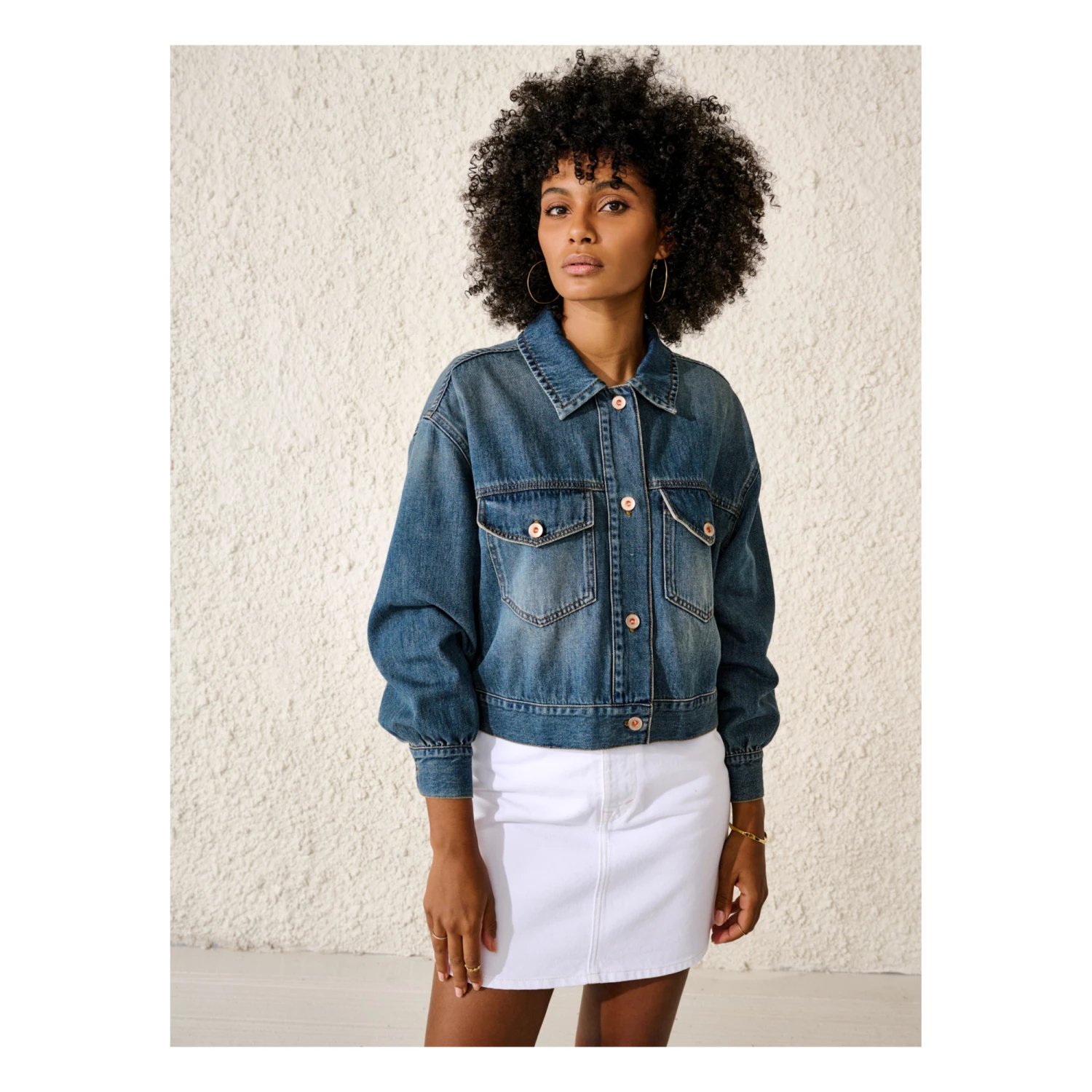 Paulo Denim Jacket - Women’s Collection - Blue Bellerose Fashion Adult 4 Paulo Denim Jacket - Women’s Collection - Blue Bellerose Fashion Adult - Image 4