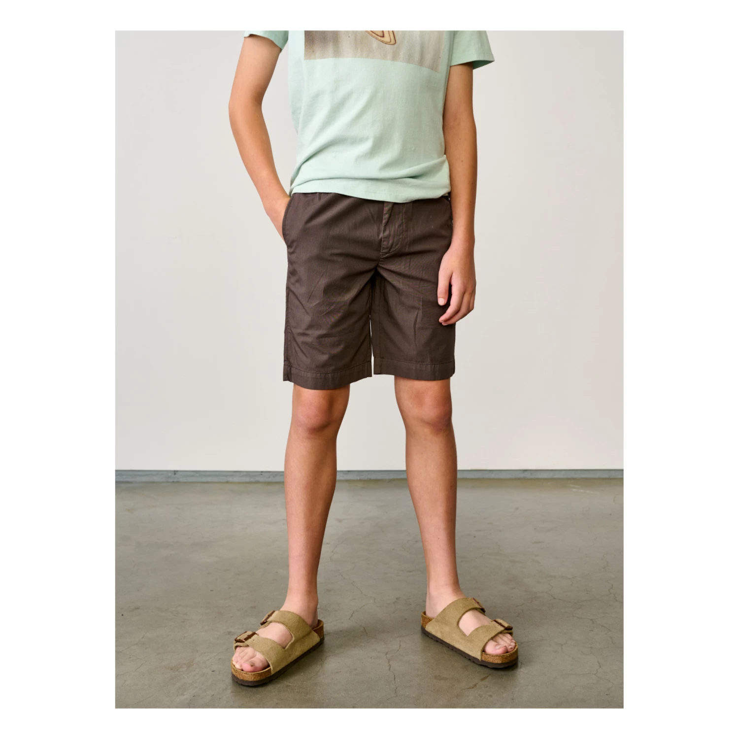 Pawl Chino Shorts Dark grey Bellerose Fashion Teen, Children 3 Pawl Chino Shorts Dark grey Bellerose Fashion Teen, Children - Image 3