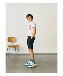 Pawl Chino Shorts Navy blue Bellerose Fashion Teen, Children -Bellerose Elegant Shop pawl chino shorts navy blue bellerose fashion teen children 2