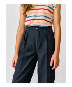 Peace Straight-Leg Trousers Navy blue Bellerose Fashion Teen, Children -Bellerose Elegant Shop peace straight leg trousers navy blue bellerose fashion teen children 2