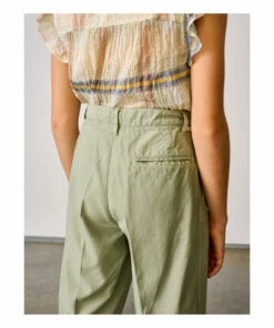 Peace Straight-Leg Trousers Sage Bellerose Fashion Teen, Children -Bellerose Elegant Shop peace straight leg trousers sage bellerose fashion teen children 3