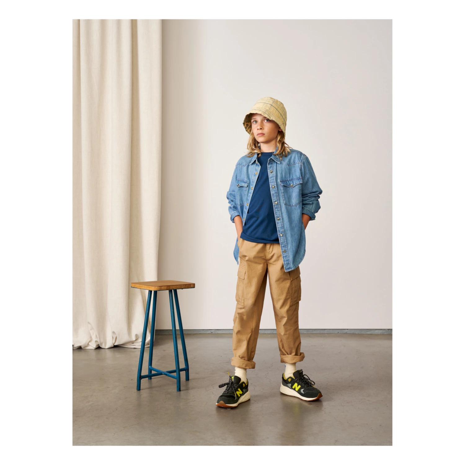 Peio Shirt Light Blue Bellerose Fashion Teen, Children 2 Peio Shirt Light Blue Bellerose Fashion Teen, Children - Image 2