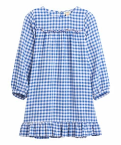 Penelope Checkered Dress Blue Bellerose Fashion Teen, Children