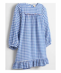 Penelope Checkered Dress Blue Bellerose Fashion Teen, Children -Bellerose Elegant Shop penelope checkered dress blue bellerose fashion teen children 5