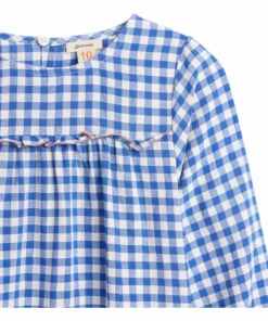 Penelope Checkered Dress Blue Bellerose Fashion Teen, Children -Bellerose Elegant Shop penelope checkered dress blue bellerose fashion teen children 6