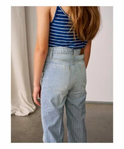 Pepy Striped Jeans Light Blue Bellerose Fashion Teen, Children -Bellerose Elegant Shop pepy striped jeans light blue bellerose fashion teen children 5
