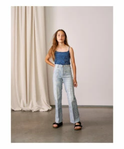 Pepy Striped Jeans Light Blue Bellerose Fashion Teen, Children -Bellerose Elegant Shop pepy striped jeans light blue bellerose fashion teen children 6