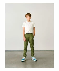 Pharel Straight Legged Chino Trousers Khaki Bellerose Fashion Teen, Children