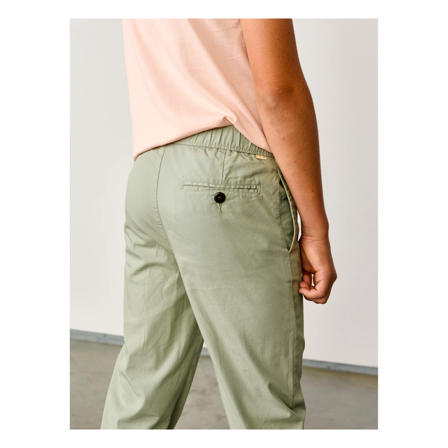 Pharel Straight Legged Chino Trousers Sage Bellerose Fashion Teen, Children 4 Pharel Straight Legged Chino Trousers Sage Bellerose Fashion Teen, Children - Image 4