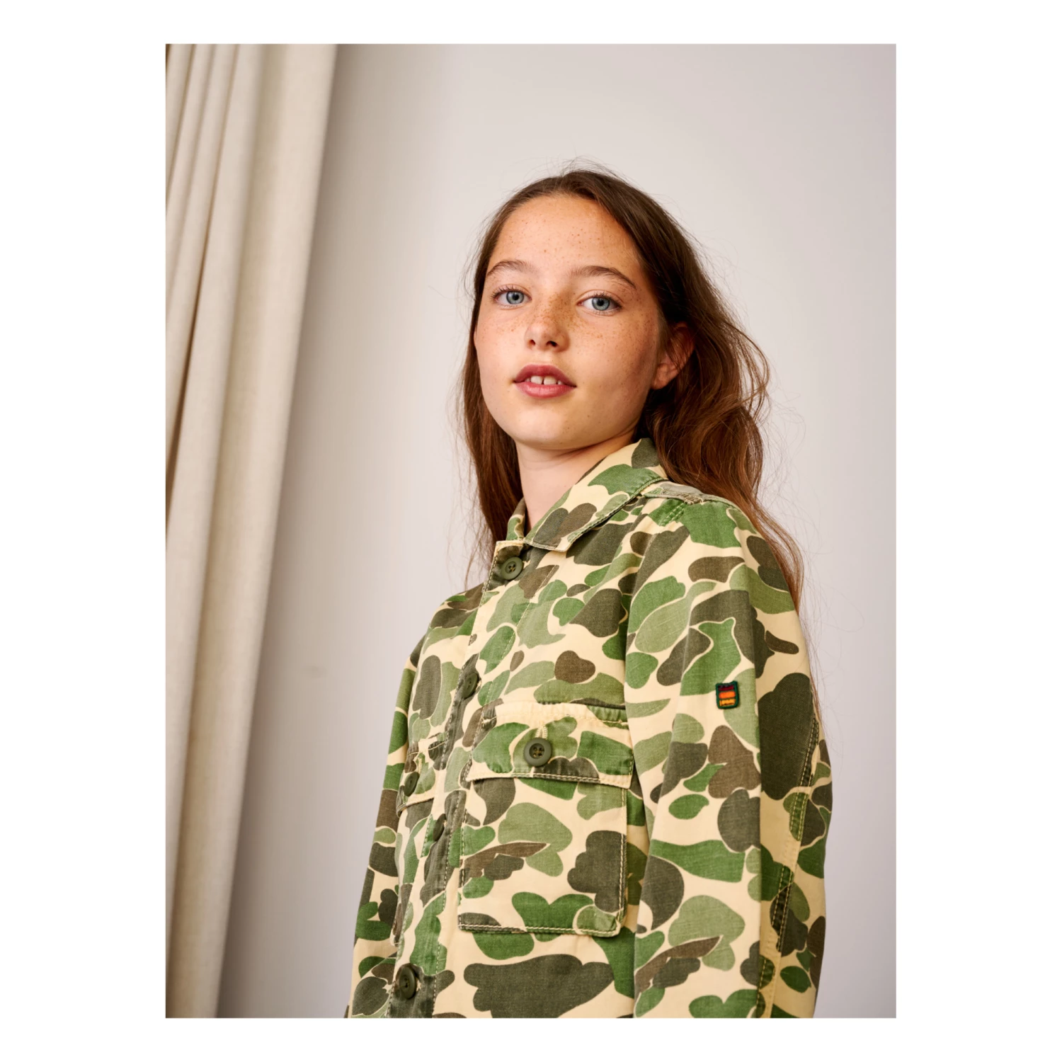 Philip Camo Overshirt Khaki Bellerose Fashion Teen, Children 2 Philip Camo Overshirt Khaki Bellerose Fashion Teen, Children - Image 2