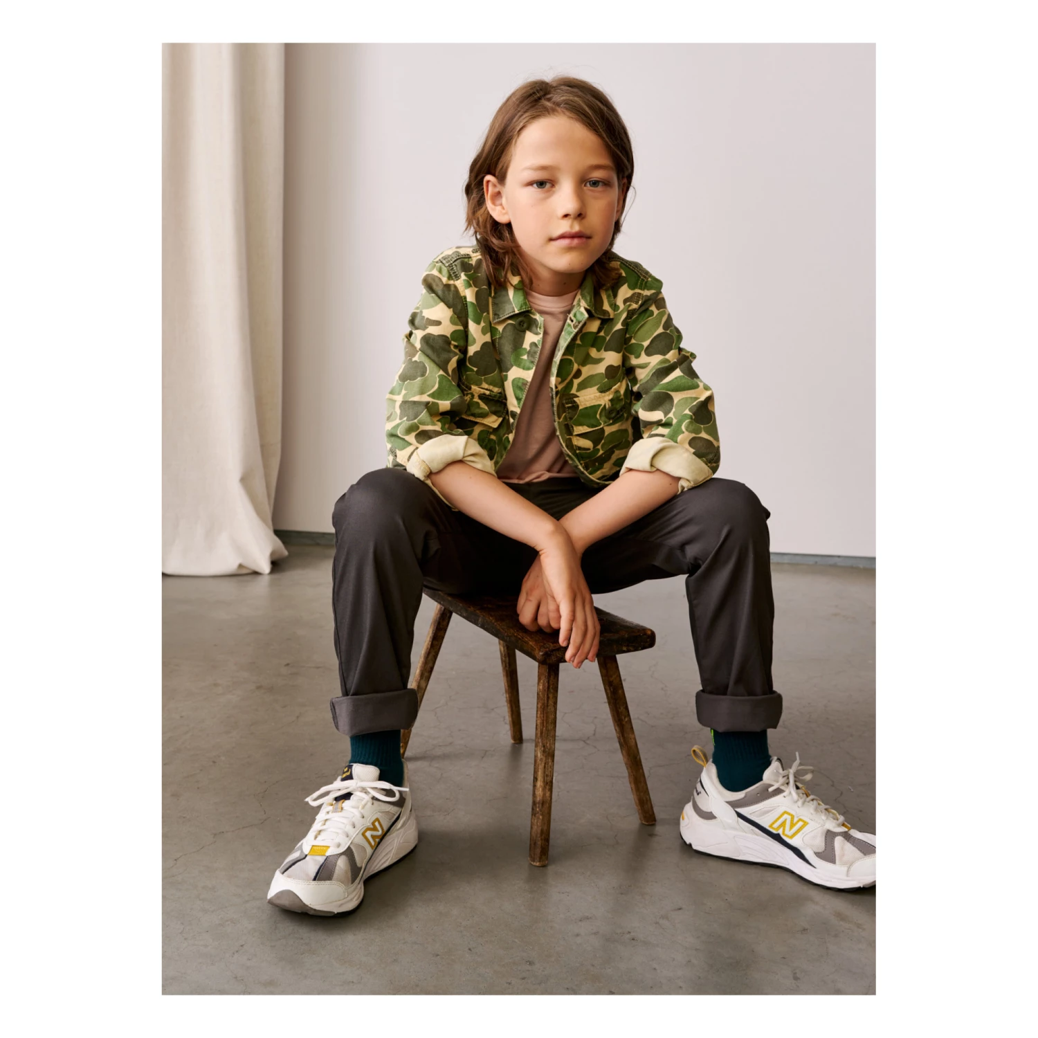 Philip Camo Overshirt Khaki Bellerose Fashion Teen, Children 3 Philip Camo Overshirt Khaki Bellerose Fashion Teen, Children - Image 3