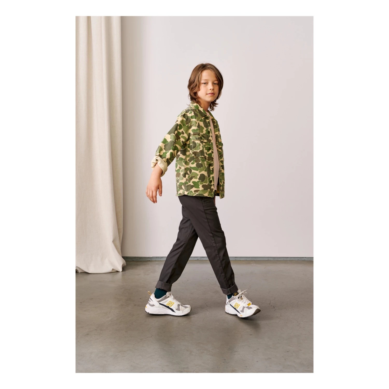Philip Camo Overshirt Khaki Bellerose Fashion Teen, Children 5 Philip Camo Overshirt Khaki Bellerose Fashion Teen, Children - Image 5