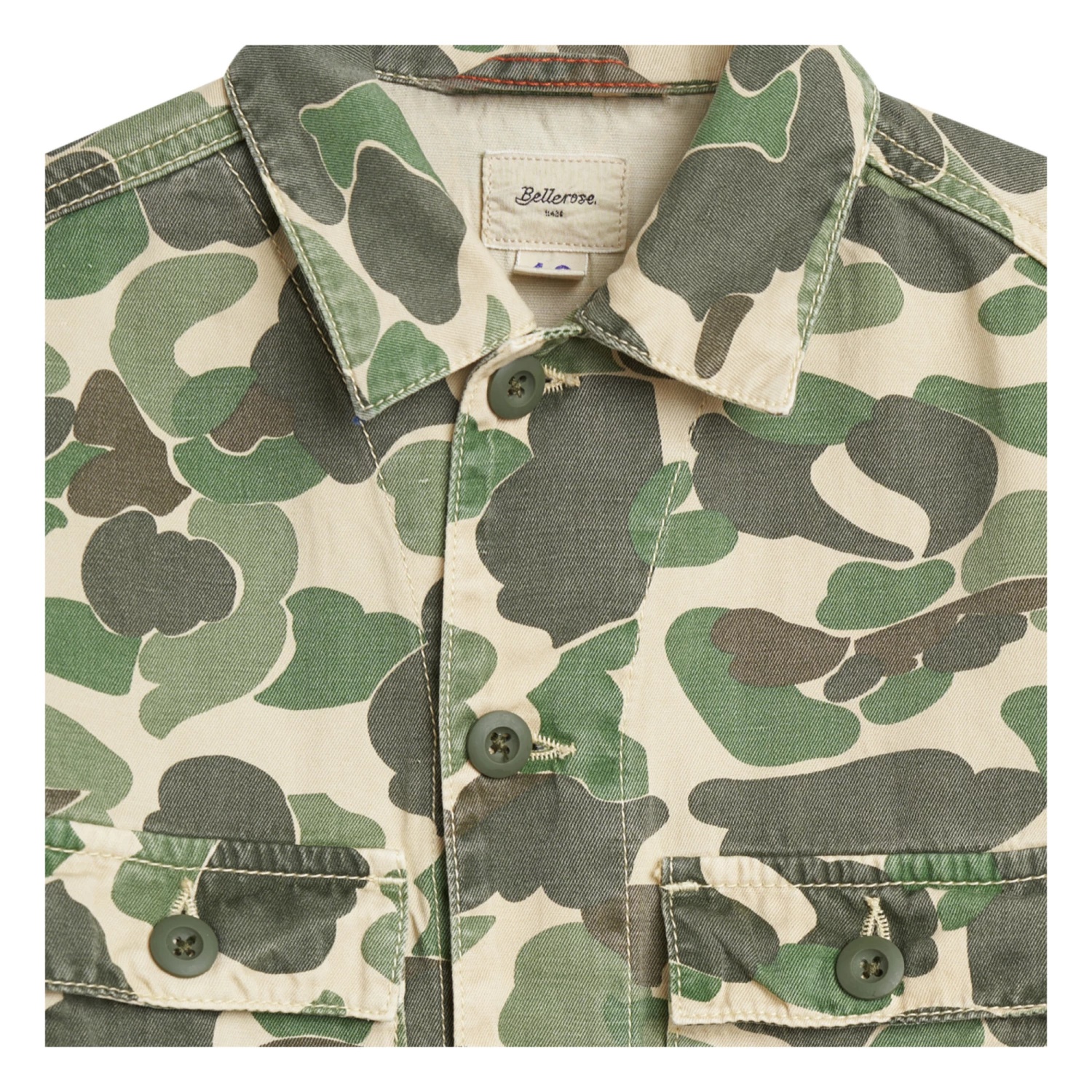 Philip Camo Overshirt Khaki Bellerose Fashion Teen, Children 6 Philip Camo Overshirt Khaki Bellerose Fashion Teen, Children - Image 6