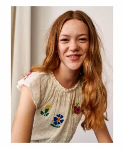 Poeha Blouse White Bellerose Fashion Teen, Children -Bellerose Elegant Shop poeha blouse white bellerose fashion teen children 2