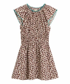 Pokebol Leopard Print Dress Brown Bellerose Fashion Teen, Children
