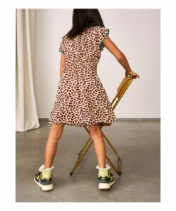 Pokebol Leopard Print Dress Brown Bellerose Fashion Teen, Children -Bellerose Elegant Shop pokebol leopard print dress brown bellerose fashion teen children 4