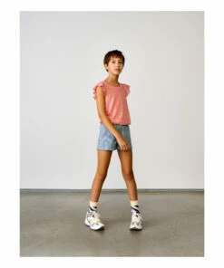 Preppy Shorts Light Blue Bellerose Fashion Teen, Children -Bellerose Elegant Shop preppy shorts light blue bellerose fashion teen children 2