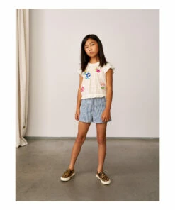 Preppy Shorts Light Blue Bellerose Fashion Teen, Children -Bellerose Elegant Shop preppy shorts light blue bellerose fashion teen children 4