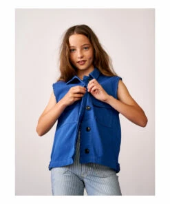 Pumpkin Vest Indigo blue Bellerose Fashion Teen, Children -Bellerose Elegant Shop pumpkin vest indigo blue bellerose fashion teen children 2