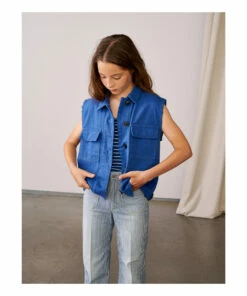 Pumpkin Vest Indigo blue Bellerose Fashion Teen, Children -Bellerose Elegant Shop pumpkin vest indigo blue bellerose fashion teen children 3