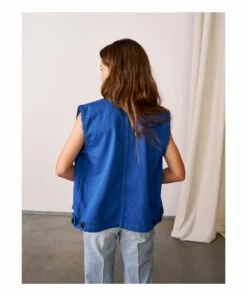 Pumpkin Vest Indigo blue Bellerose Fashion Teen, Children -Bellerose Elegant Shop pumpkin vest indigo blue bellerose fashion teen children 4