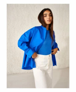 Seas Linen T-shirt - Women’s Collection - Blue Bellerose Fashion Adult -Bellerose Elegant Shop seas linen t shirt women rsquo s collection blue bellerose fashion adult 3