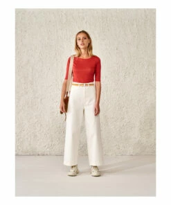 Seas Linen T-shirt - Women’s Collection - Brick red Bellerose Fashion Adult