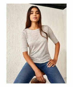 Seas Linen T-shirt - Women’s Collection - Heather grey Bellerose Fashion Adult