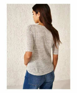Seas Linen T-shirt - Women&rsquo;s Collection - Heather grey Bellerose Fashion Adult -Bellerose Elegant Shop seas linen t shirt women rsquo s collection heather grey bellerose fashion adult 6
