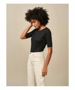Seas Linen T-shirt - Women's Collection - Black Bellerose Fashion Adult -Bellerose Elegant Shop seas linen t shirt women s collection seas linen t shirt women s collection black bellerose fashion adult 4