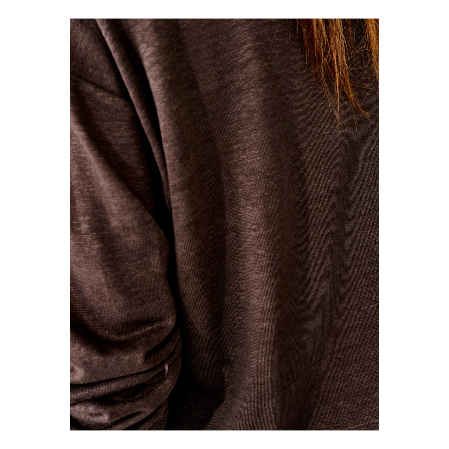 Senia Linen T-shirt - Women’s Collection - Chocolate Bellerose Fashion Adult 5 Senia Linen T-shirt - Women’s Collection - Chocolate Bellerose Fashion Adult - Image 5