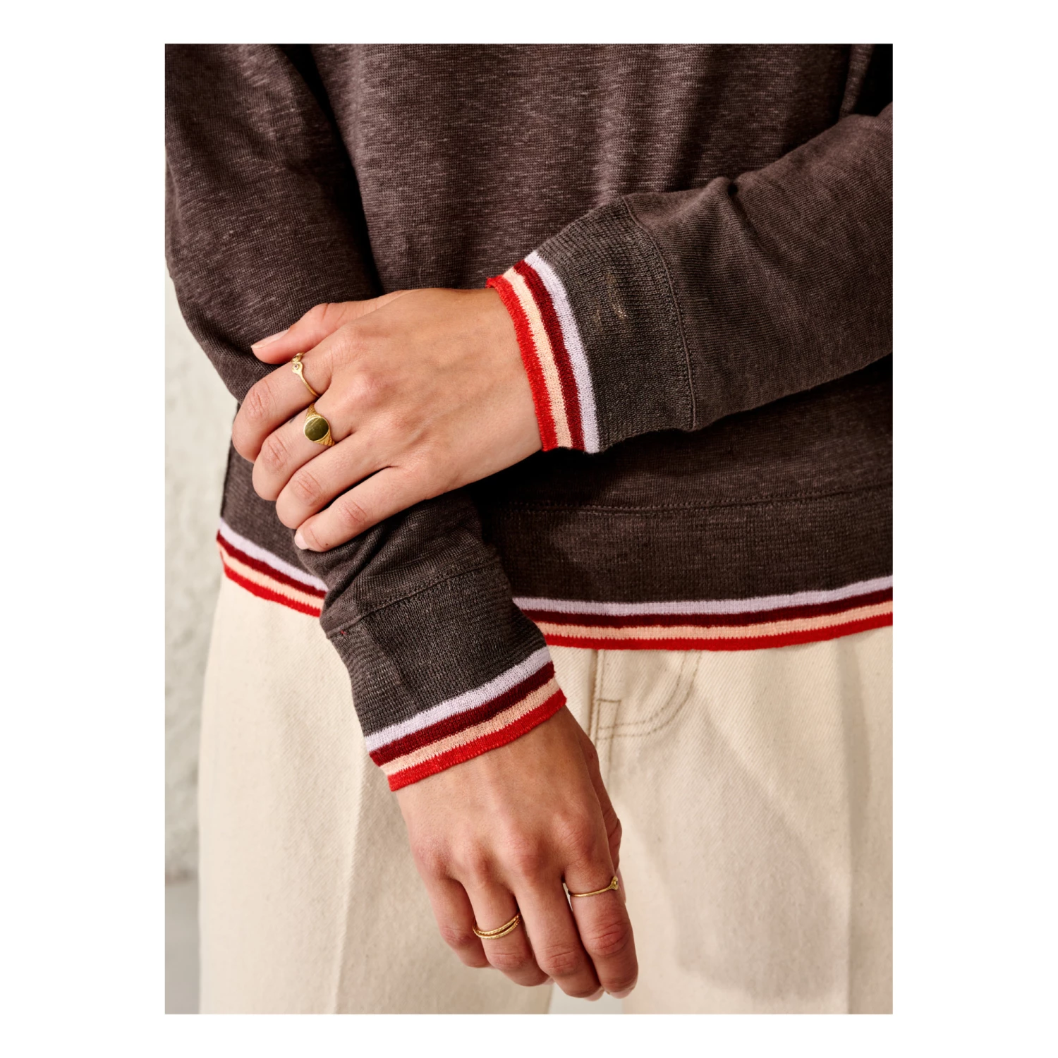 Senia Linen T-shirt - Women’s Collection - Chocolate Bellerose Fashion Adult 7 Senia Linen T-shirt - Women’s Collection - Chocolate Bellerose Fashion Adult - Image 7