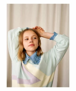 Vaja Sweatshirt Pale blue Bellerose Fashion Teen, Children -Bellerose Elegant Shop vaja sweatshirt pale blue bellerose fashion teen children 3