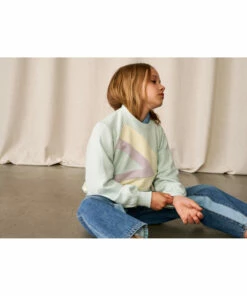 Vaja Sweatshirt Pale blue Bellerose Fashion Teen, Children -Bellerose Elegant Shop vaja sweatshirt pale blue bellerose fashion teen children 5