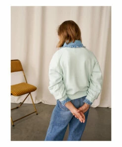 Vaja Sweatshirt Pale blue Bellerose Fashion Teen, Children -Bellerose Elegant Shop vaja sweatshirt pale blue bellerose fashion teen children 7