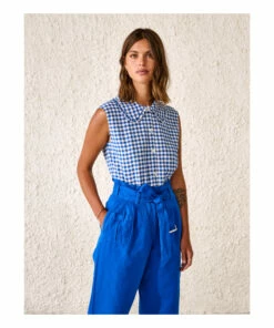 Virginie Checkered Blouse - Women’s Collection - Blue Bellerose Fashion Adult 8 Virginie Checkered Blouse - Women’s Collection - Blue Bellerose Fashion Adult -Bellerose Elegant Shop virginie checkered blouse women rsquo s collection blue bellerose fashion adult 2