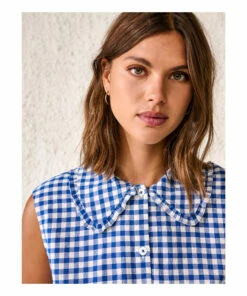 Virginie Checkered Blouse - Women’s Collection - Blue Bellerose Fashion Adult 9 Virginie Checkered Blouse - Women’s Collection - Blue Bellerose Fashion Adult -Bellerose Elegant Shop virginie checkered blouse women rsquo s collection blue bellerose fashion adult 3