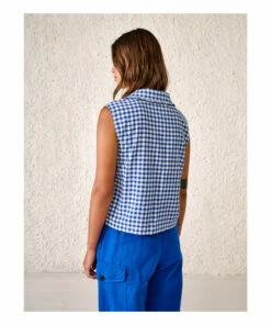 Virginie Checkered Blouse - Women’s Collection - Blue Bellerose Fashion Adult 11 Virginie Checkered Blouse - Women’s Collection - Blue Bellerose Fashion Adult -Bellerose Elegant Shop virginie checkered blouse women rsquo s collection blue bellerose fashion adult 5